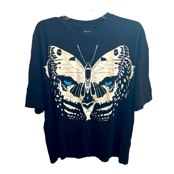 Jonny Cota studio leopard wings print  unisex short sleeve T shirt - Picture 2 of 7
